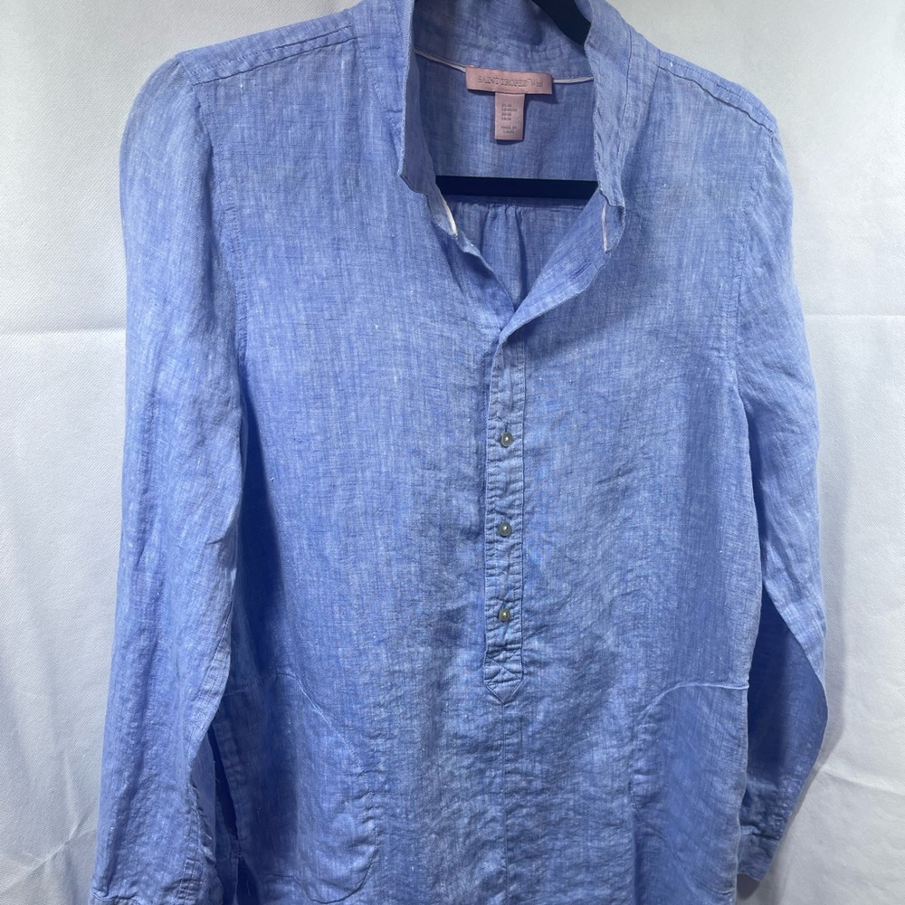 Linen St. Tropez West Popover Tunic Size Medium
